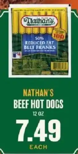 Lowes Foods Nathan's beef hot dogs offer