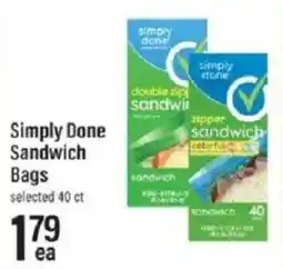 Lowes Foods Simply Done Sandwich Bags offer