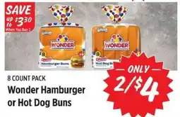 Rouses Wonder Hamburger or Hot Dog Buns offer