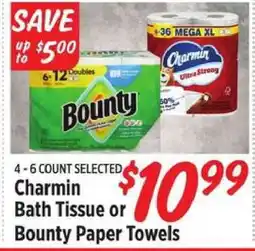 Rouses Charmin Bath Tissue or Bounty Paper Towels offer