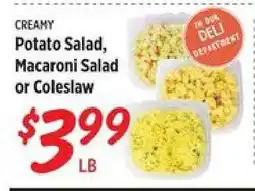 Rouses CREAMY Potato Salad, Macaroni Salad or Coleslaw offer