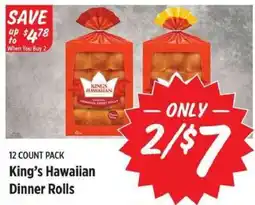 Rouses King's Hawaiian Dinner Rolls offer