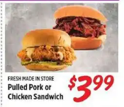 Rouses Pulled Pork or Chicken Sandwich offer