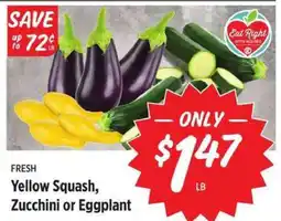 Rouses Yellow Squash, Zucchini or Eggplant offer