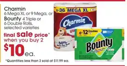 Giant Eagle Charmin & Bounty offer