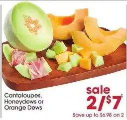 Giant Eagle Cantaloupes, Honeydews or Orange Dews offer