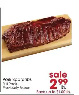 Giant Eagle Pork Spareribs offer