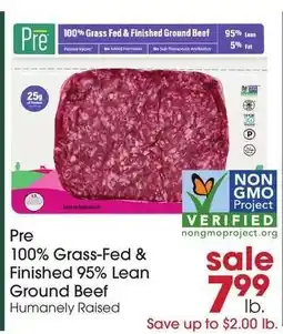 Giant Eagle Pre 100% Grass-Fed & Finished 95% Lean Ground Beef offer