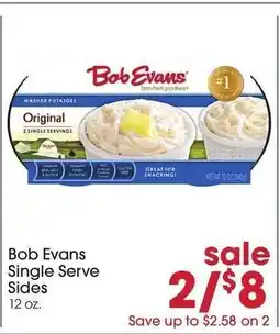 Giant Eagle Bob Evans Single Serve Sides offer