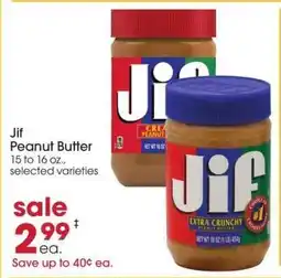 Giant Eagle Jif Peanut Butter offer