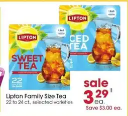 Giant Eagle LIPTON FAMILY SIZE TEA offer