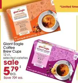 Giant Eagle Giant Eagle Coffee Brew Cups offer