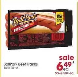 Giant Eagle BallPark Beef Franks offer