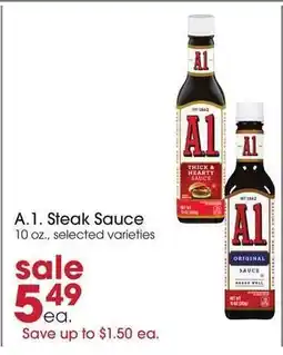 Giant Eagle A. 1. Steak Sauce offer