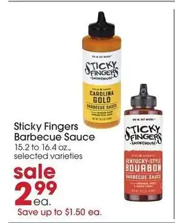 Giant Eagle Sticky Fingers Barbecue Sauce offer