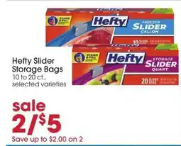 Giant Eagle Hefty Slider Storage Bags offer