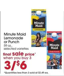 Giant Eagle Minute Maid Lemonade or Punch offer