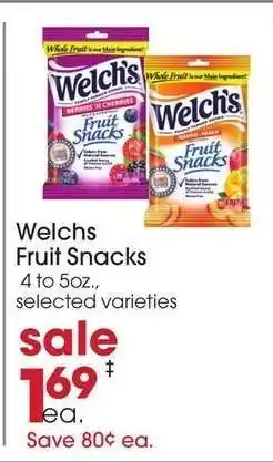 Giant Eagle Welchs Fruit Snacks offer