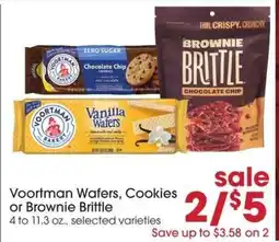 Giant Eagle Voortman Wafers, Cookies or Brownie Brittle offer