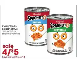 Giant Eagle Campbell's Spaghettios offer