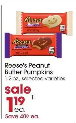 Giant Eagle Reese's Peanut Butter Pumpkins offer