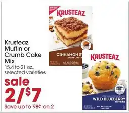Giant Eagle Krusteaz Muffin or Crumb Cake Mix offer