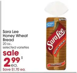 Giant Eagle Sara Lee Honey Wheat Bread offer