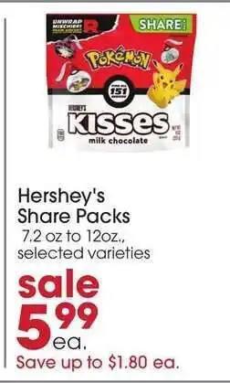 Giant Eagle Hershey's Share Packs offer