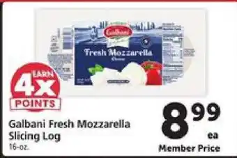 Galbani Fresh Mozzarella Slicing Log