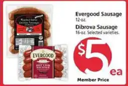 Safeway Evergood Sausage / Dibrova Sausage offer