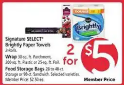 Safeway Signature SELECT Brightly Paper Towels offer
