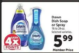Safeway Dawn Dish Soap or Spray offer