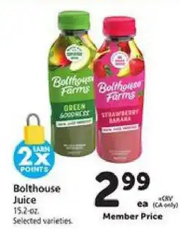 Safeway Bolthouse Juice offer
