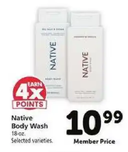 Safeway Native Body Wash offer