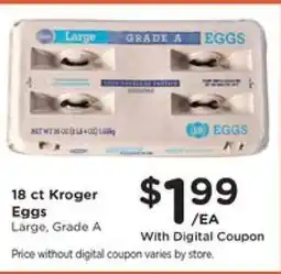 Pick'n Save 18 ct Kroger Eggs offer