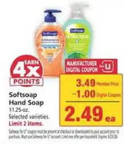 Safeway Softsoap Hand Soap offer