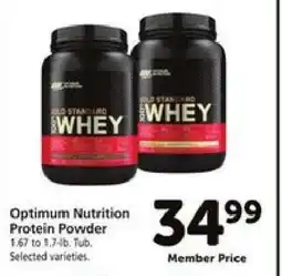 Safeway Optimum Nutrition Protein Powder offer