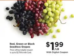 Pick'n Save Red, Green or Black Seedless Grapes offer