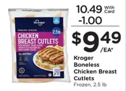 Pick'n Save Kroger Boneless Chicken Breast Cutlets offer