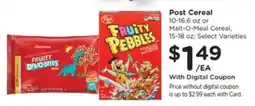 Pick'n Save Post Cereal offer
