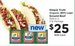 Pick'n Save Simple Truth Organic 90% Lean Ground Beef offer