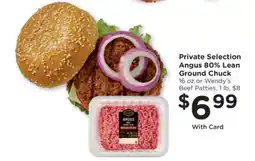 Kroger Private Selection Angus 80% Lean Ground Chuck offer