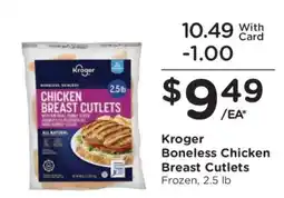 Kroger Kroger Boneless Chicken Breast Cutlets offer