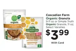 Kroger Cascadian Farm Organic Granola offer