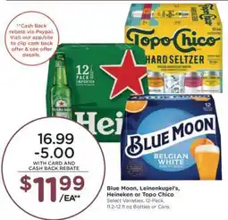 Kroger Blue Moon, Leinenkugel’s, Heineken or Topo Chico offer