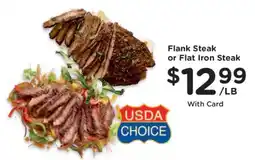 Kroger Flank Steak or Flat Iron Steak offer
