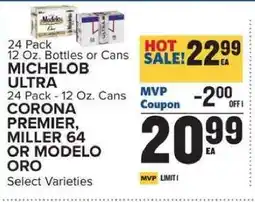 Food Lion Michelob Ultra, Corona Premier, Miller 64 or Modelo Oro offer