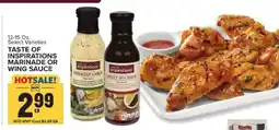 Food Lion TASTE OF INSPIRATIONS MARINADE OR WING SAUCE offer
