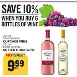 Food Lion Cupcake Wine & Sutter Home Wine offer