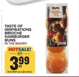 Food Lion Taste of Inspirations Brioche Hamburger Buns offer